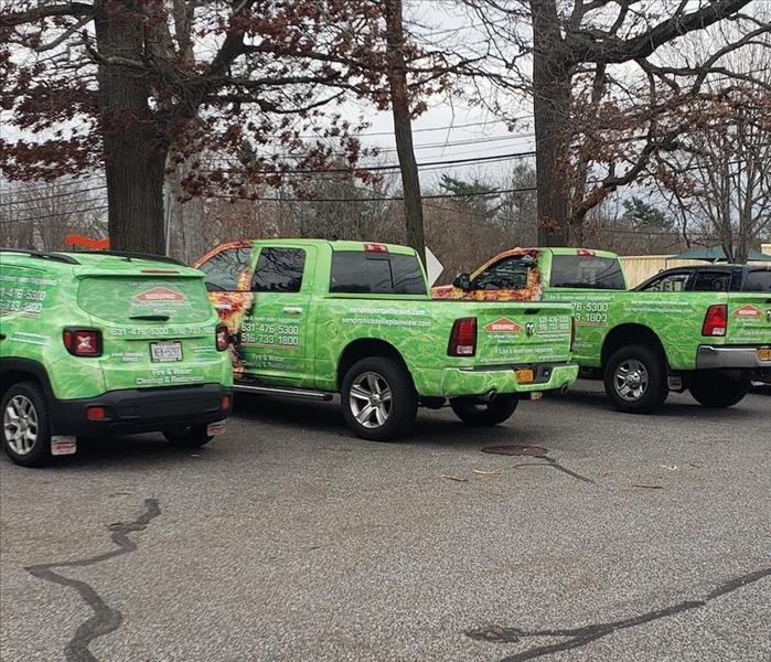 SERVPRO fleet ready for the job ahead of them
